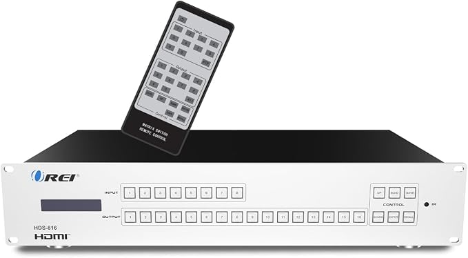OREI 8x16 HDMI Matrix Switch – 4K@30Hz, EDID, RS-232, WebGUI, IR, HDCP 2.2