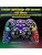 NBCP Light-Up Wireless Controller for PC - Black Crack Custom Design with RGB LED Lights, Turbo Function, Luminous Mode, Compatible with Windows 7/8/10/11 & Steam