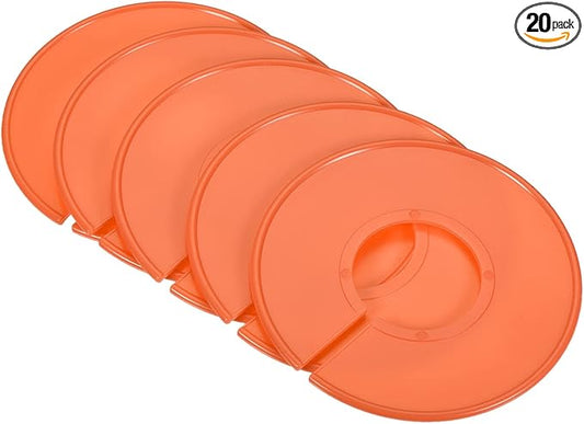 PATIKIL Clothes Dividers 20 Pack Blank Clothing Rack Size Sorting Reusable Wardrobe Round Hanger Separator, Orange