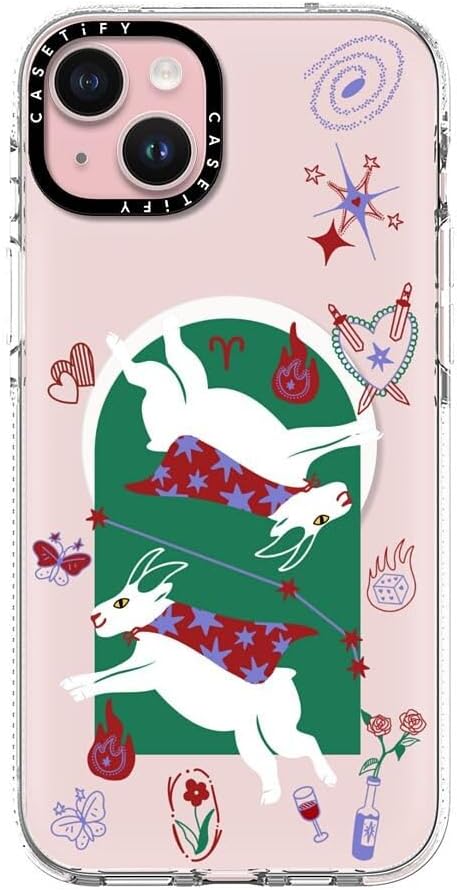 CASETiFY Clear iPhone 15 Plus Case [Not Yellowing / 6.6 ft. 3X Military Grade Drop Protection/Compatible with Magsafe] - Aries - Clear