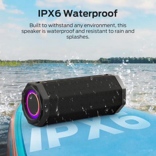 Oraolo S320 Bluetooth Speaker, Portable Bluetooth Speaker, 40W True Wireless Speaker,360° Stereo Sound Effect,IPX7 Waterproof Speaker, 32 Hour Playing Time,Suitable for Outdoor Spe - Image 6