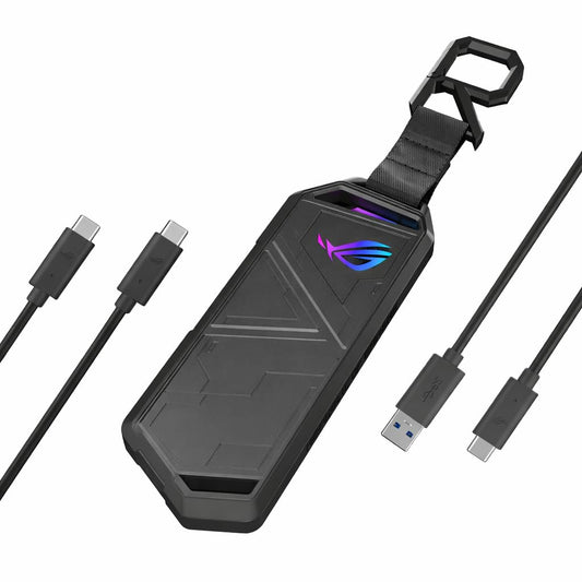 ASUS ROG Strix Arion Aluminum Alloy M.2 NVMe SSD Enclosure Case Adapter, USB 3.2 Gen 2 Type-C ,10 Gbps, USB-C to C and USB-C to A Cables, Fits PCIe 2280/2260/2242/2230 M Key/B+M Key, 1 Year Warranty