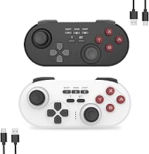 MOVONE Wireless Controller 2 pack for Nintendo Switch/Lite/OLED/Switch 2/PC/Steam Deck, Dual Vibration/Turbo/Ergonomic (Black&White) - Image 1