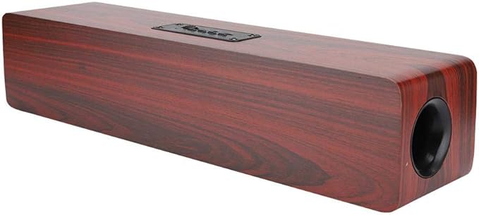 Wooden Bluetooth Speaker, 12W TV Computer Speaker Sound with 4 Bass Subwoofer Support Bluetooth, AUX, TF Card, FM(#1)