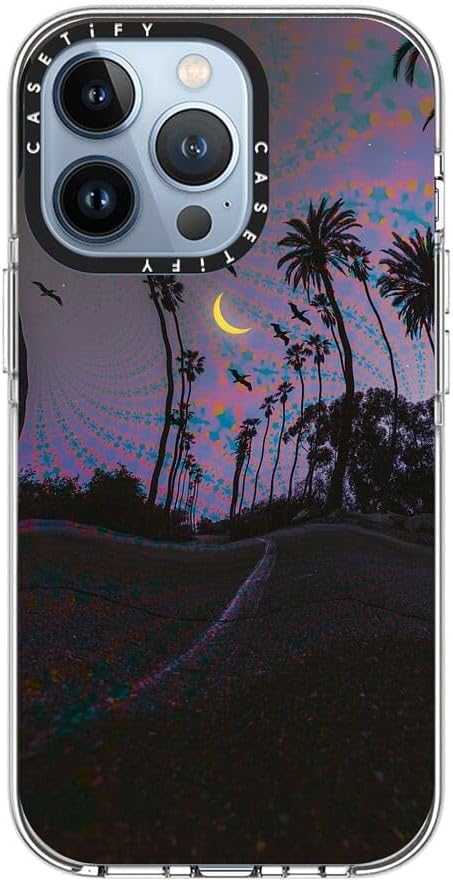 CASETiFY Clear iPhone 13 Pro Case [Not Yellowing / 6.6 ft. 3X Military Grade Drop Protection/Compatible with Magsafe] - Palm Vibes - Clear