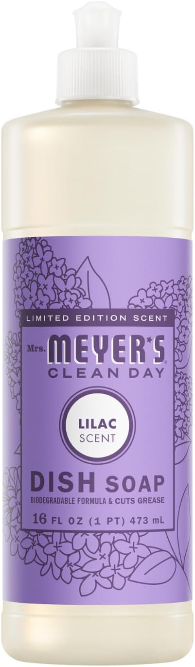 Mrs. MEYER'S CLEAN DAY Variety, 2 Liquid Hand Soap 12.5 OZ, 1 Liquid Dish Soap, 16 FL OZ (Lilac)