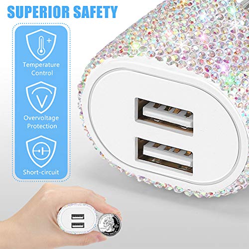 Bling Phone Charger,USB Charger Block,2-Port Plug Adapter,USB Wall Charger - Image 6