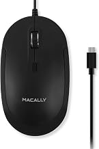 Macally Wired USB C Mouse for Mac and PC - Slim, Quiet, and Reliable - 4 DPI Mode Type C for Laptop, MacBook Pro/Air, iMac - Wired Mice USBC - Image 1