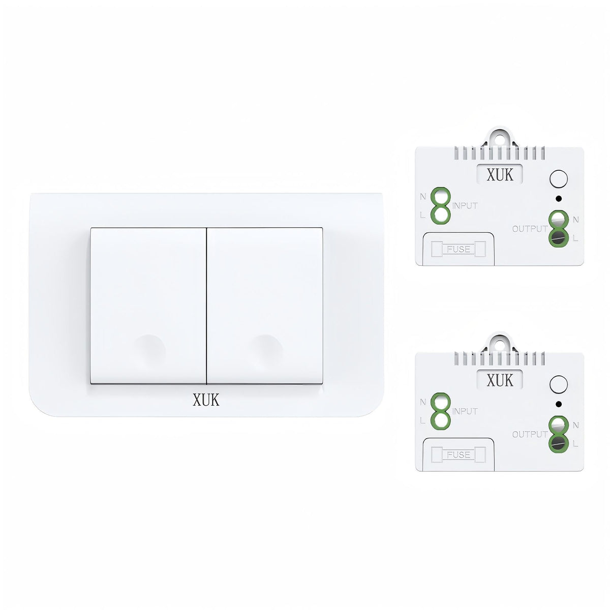 Self-Powered Wireless Light Switch & Receiver Kit, 1 Switch, 2 Receivers