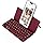 CACOE Wireless Keyboard with Stand, Mini Keyboard for Cell Phone, Ultra-Slim Portable, Foldable, Dual-Channel QWERTY with Stand Holder for Smartphone and More iOS Android Windows, Wine Red