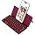 CACOE Wireless Keyboard with Stand, Mini Keyboard for Cell Phone, Ultra-Slim Portable, Foldable, Dual-Channel QWERTY with Stand Holder for Smartphone and More iOS Android Windows, Wine Red