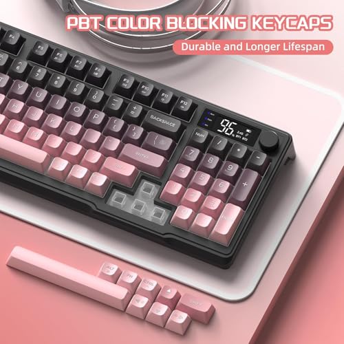 Free wolf M96 Wireless Gaming Keyboard Creamy Membrane 94Key-BlackBerry - Image 8