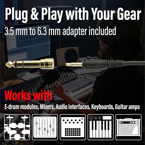 Superlux HD667 Drummer Isolation Headphones, 40mm Drivers, Volume Control