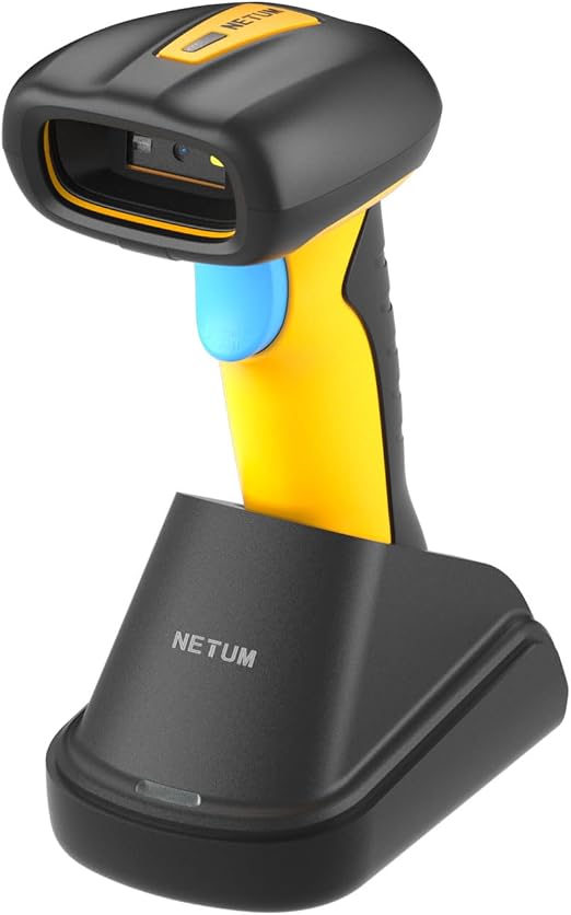 NETUM Upgraded QR Industrial Bluetooth Barcode Scanner with Charging Dock