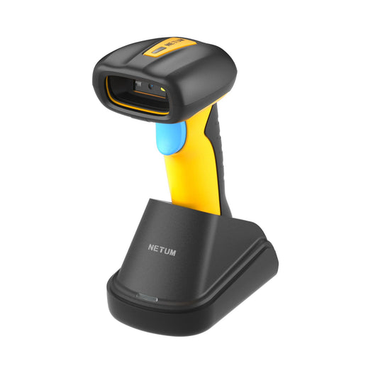 NETUM Upgraded QR Industrial Bluetooth Barcode Scanner with Charging Dock