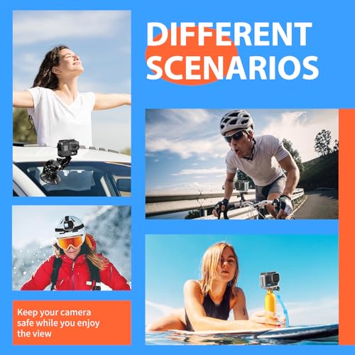 Upgrade Action Camera Accessories Kit Compatible with GoPro DJI Insta360