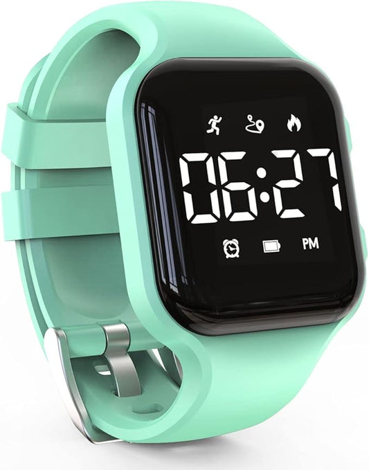 LED Kids Multifunction Steps Counting Watch, Digital Watch, Non-Bluetooth Pedometer Watch, Stopwatch, Alarm Clock, Calories for Women Children Girls Boys