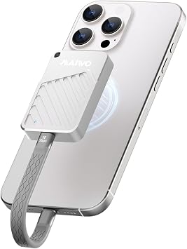 MAIWO Magnetic 2230 2242 M.2 NVMe SSD Enclosure USB3.2 GEN2, External Solid State Drive Reader Case for iPhone 17 16 15 Pro Max MacBook Pro, Aluminum, Support 4K ProRes Video Record