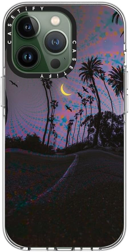 CASETiFY Clear iPhone 13 Pro Case [Not Yellowing / 6.6 ft. 3X Military Grade Drop Protection/Compatible with Magsafe] - Palm Vibes - Clear