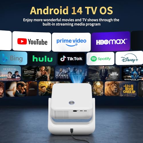 Home Theater Movie Projectors , Smart Projector with Wifi and Bluetooth