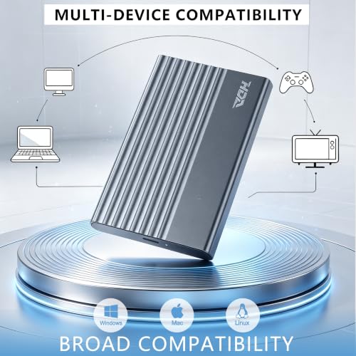 500GB External Hard Drive,USB 3.0 for PC, Mac, Desktop, Laptop, Smartphone, PS4, Xbox