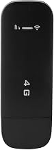 4G LTE USB 4G LTE USB Portable Router, Pocket Mobile Hotspot with SIM Card Slot, Travel Mini Wi Fi Hotspot, Support 10 Devices, WPA WPA2 Wi Fi Encryption (Black)