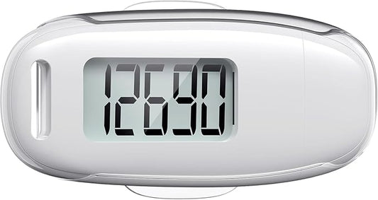 3D Pedometer for Walking, Simple Walking Step Counter with Removable Clip and Strap, USB Rechargeable Step Tracker with Backlight, Accurate Step Counter for Men Women Seniors
