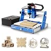 3018 500W CNC Router Machine All Metal Structure 3 Aixs CNC Engraving Machine with Emergency Stop Button and Limit Switches for Wood Acrylic MDF Nylon Carving, Working Area 300X180X60mm