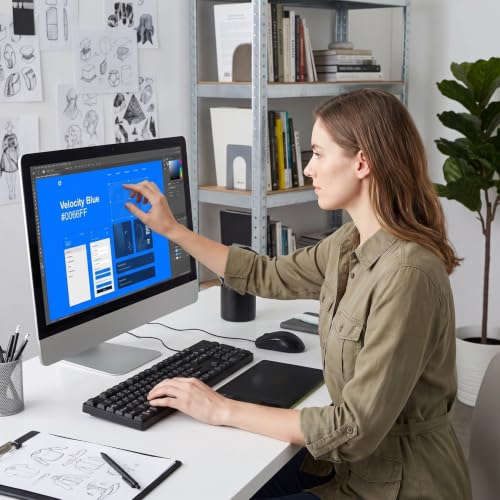 TEHAUX Wired Keyboard and Mouse Combo, Full Size 104-Key USB Keyboard