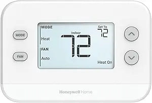 Honeywell TH1110U4000/U T4 Pro Programmable Thermostat, 1 Heat/1 Cool, Energy-Saving Temperature Control