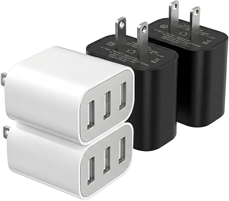 USB Charger Block, Wall Plug in Charging Blocks, Fast Charging Multiport Wall Chargers Power Adapter for Charger for Mobile Phone 14/13/12/11/10 Pro and More