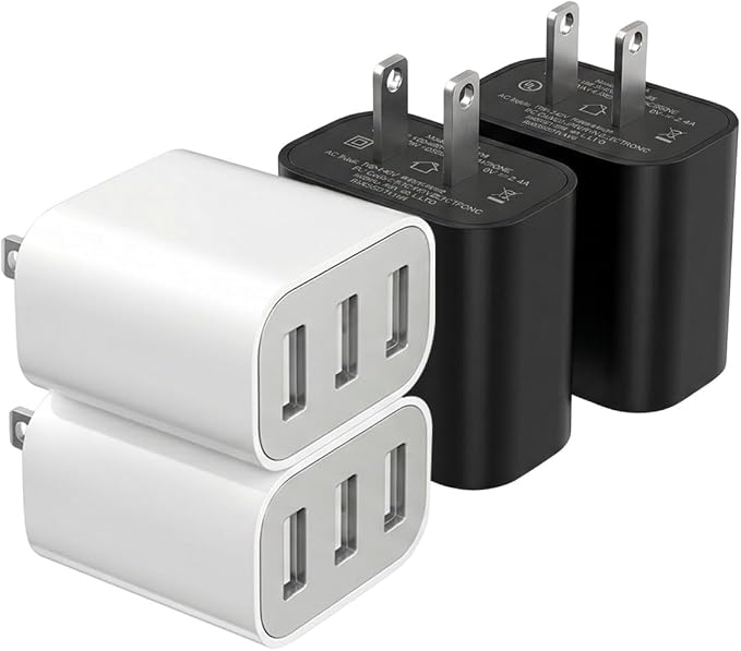 USB Charger Block, Wall Plug in Charging Blocks, Fast Charging Multiport Wall Chargers Power Adapter for Charger for Mobile Phone 14/13/12/11/10 Pro and More