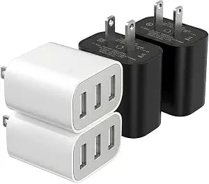 USB Charger Block, Wall Plug in Charging Blocks, Fast Charging Multiport Wall Chargers Power Adapter for Charger for Mobile Phone 14/13/12/11/10 Pro and More