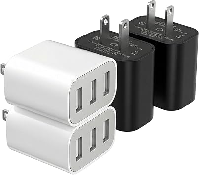 USB Charger Block, Wall Plug in Charging Blocks, Fast Charging Multiport Wall Chargers Power Adapter for Charger for Mobile Phone 14/13/12/11/10 Pro and More