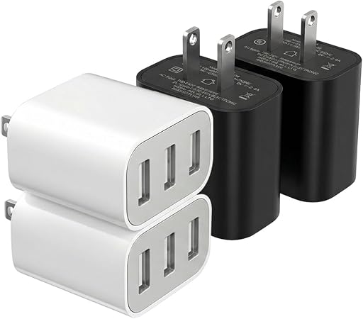 USB Charger Block, Wall Plug in Charging Blocks, Fast Charging Multiport Wall Chargers Power Adapter for Charger for Mobile Phone 14/13/12/11/10 Pro and More