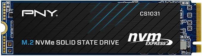 PNY CS1031 500GB PCIe Gen3 x4 NVMe M.2 2280 Internal SSD