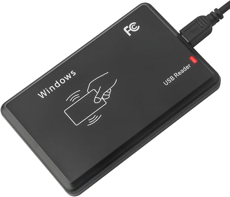 Ossiygar® Countertop 125kHz USB RFID Contactless Tap-to-Read ID Card Reader, Scanner for EM4100/TK4100, Reader Only, Default 10-Digit Data Output, Works with Windows, Mac, Linux, Android 7+ OS