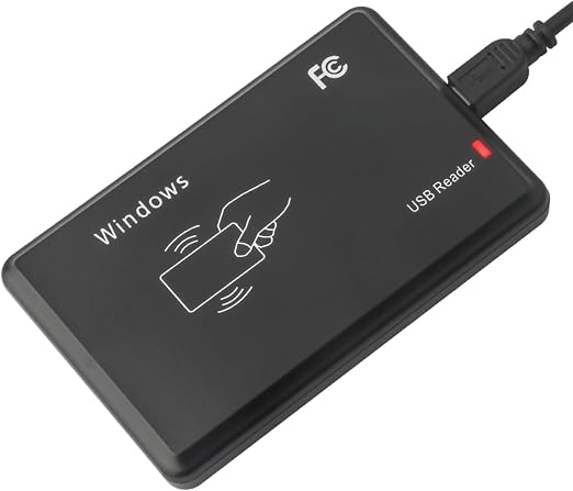 Ossiygar® Countertop 125kHz USB RFID Contactless Tap-to-Read ID Card Reader, Scanner for EM4100/TK4100, Reader Only, Default 10-Digit Data Output, Works with Windows, Mac, Linux, Android 7+ OS