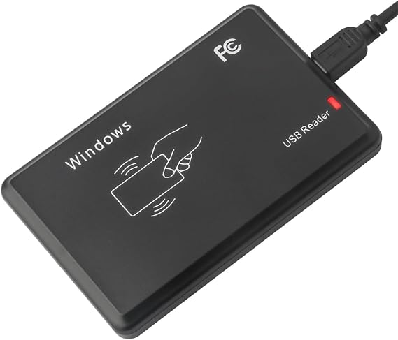 Ossiygar® Countertop 125kHz USB RFID Contactless Tap-to-Read ID Card Reader, Scanner for EM4100/TK4100, Reader Only, Default 10-Digit Data Output, Works with Windows, Mac, Linux, Android 7+ OS