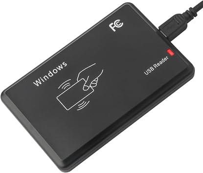 Ossiygar® Countertop 125kHz USB RFID Contactless Tap-to-Read ID Card Reader, Scanner for EM4100/TK4100, Reader Only, Default 10-Digit Data Output, Works with Windows, Mac, Linux, Android 7+ OS