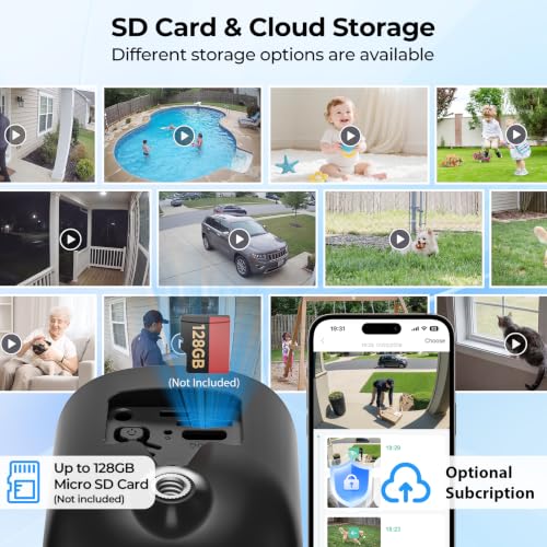 Security Cameras Wireless Outdoor 2K Solar Powered WiFi Cameras for Home Security,AI Detection,Siren Alarm,Spotlight Color Night Vision,2-Way Audio,SD/Cloud Storage