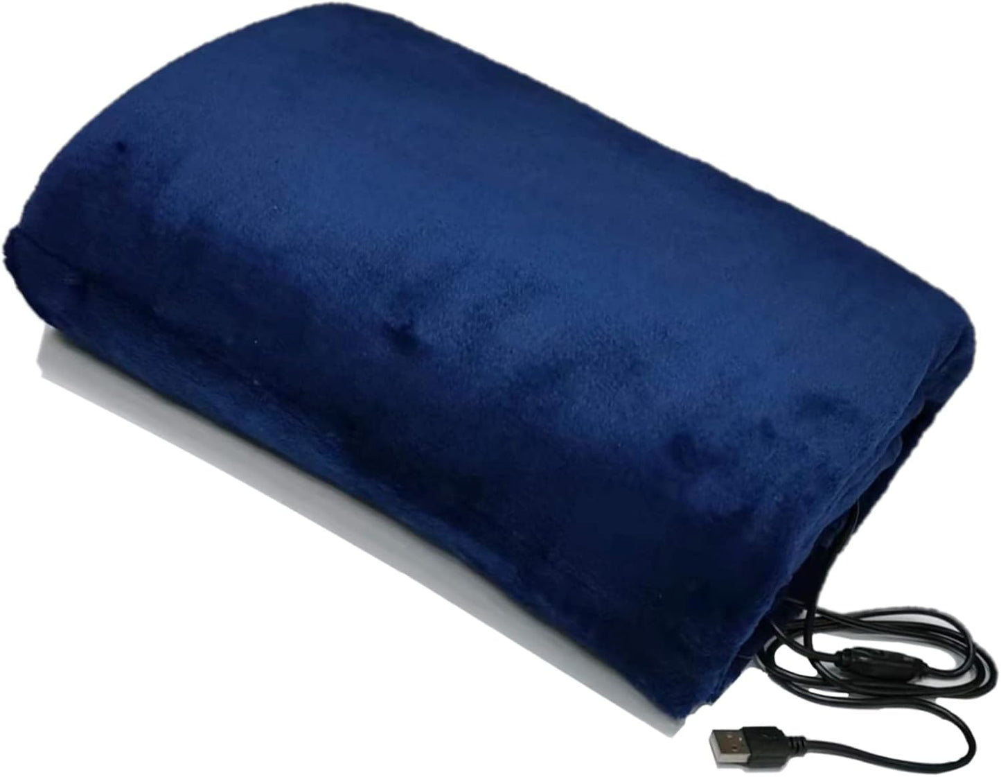 USB Heated Lap Blanket – Portable Fleece Throw for Travel, Camping & Office