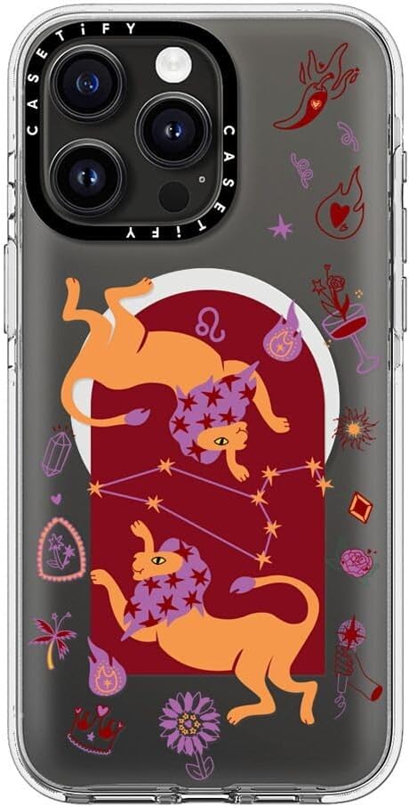 CASETiFY Clear iPhone 15 Pro Max Case [Not Yellowing / 6.6 ft. 3X Military Grade Drop Protection/Compatible with Magsafe] - Leo - Clear