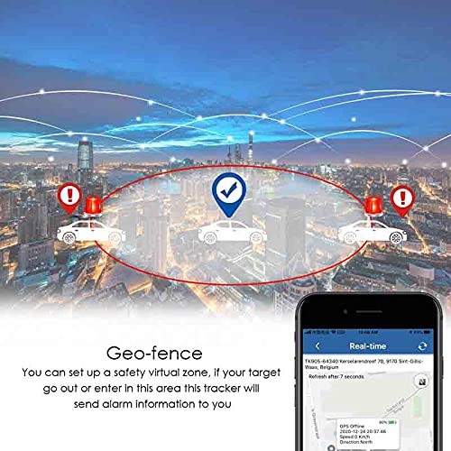 TKMARS Vehicle GPS Tracker, 4G LTE Magnetic Mount, 5000mAh Battery