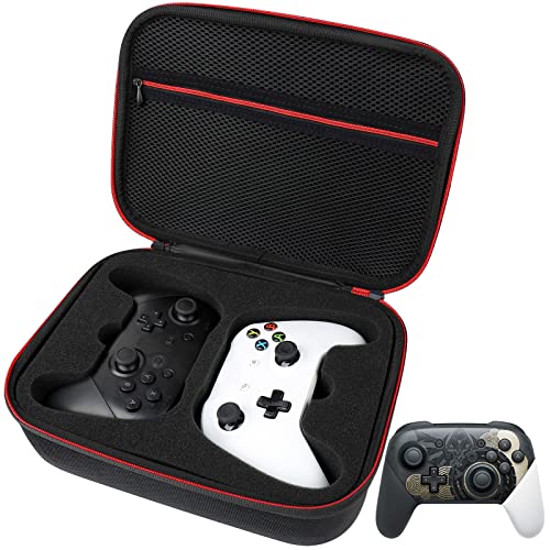 Younik Controller Carrying Travel Case, Protective Hard Case for 2 Universal Controllers, Compatible with P5, P4, X-box 1, Switch Pro, Black