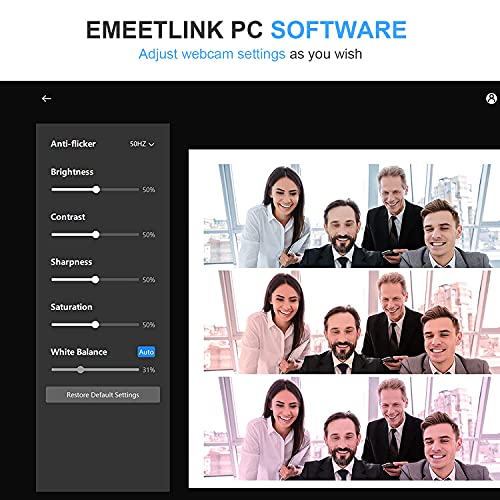 EMEET 1080P Webcam with Microphone, C960 Web Camera 2 Mics Streaming Webcam