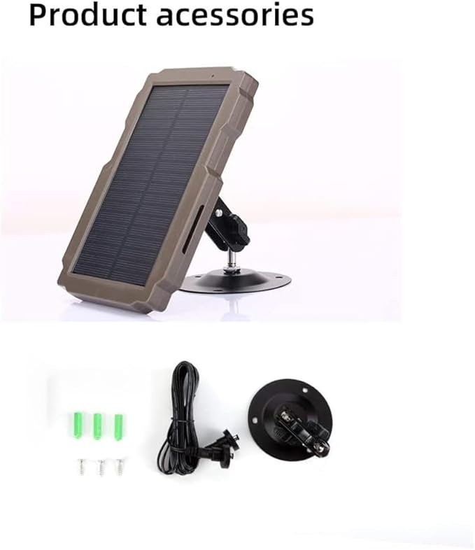 Lixada Trail Camera Solar Panel Kit 3000mAh 6V-12V Rechargeable with 360° Rotable Holder and 9.8ft Cable, Solar Charger for Hunting Camera