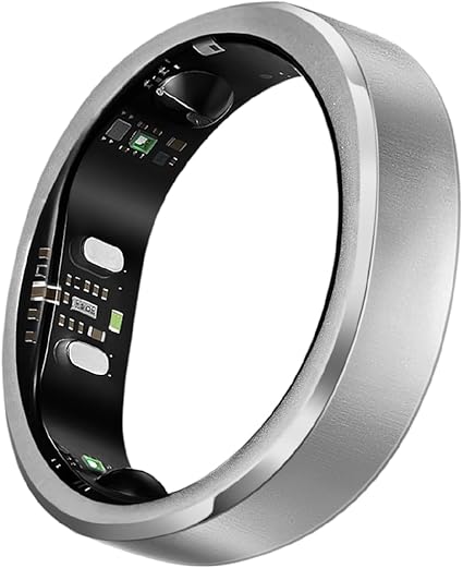 RingConn Gen 3 Smart Ring - Vascular Trends(Size 9, Brushed Silver)