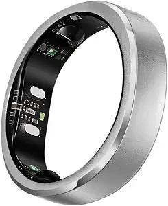 RingConn Gen 3 Smart Ring - Vascular Trends(Size 9, Brushed Silver)