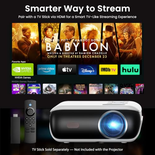 HAPPRUN Native 1080P Bluetooth Projector - Standard